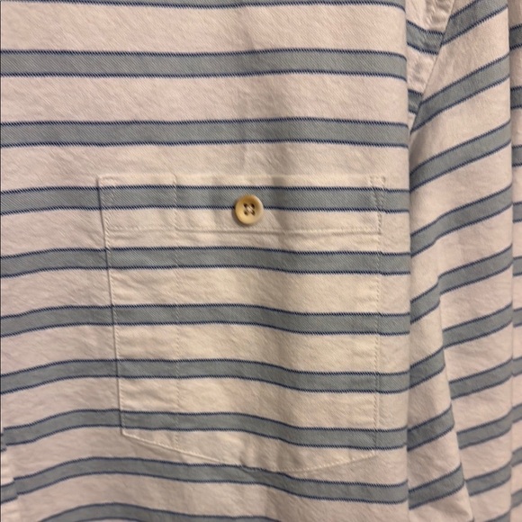 Quiksilver Blue & White 100% Cotton Button Down Shirt #207 - Picture 4 of 9